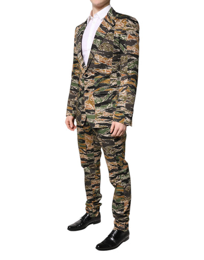 Dolce & Gabbana Multicolor TAORMINA Einreihiger 2-teiliger Anzug