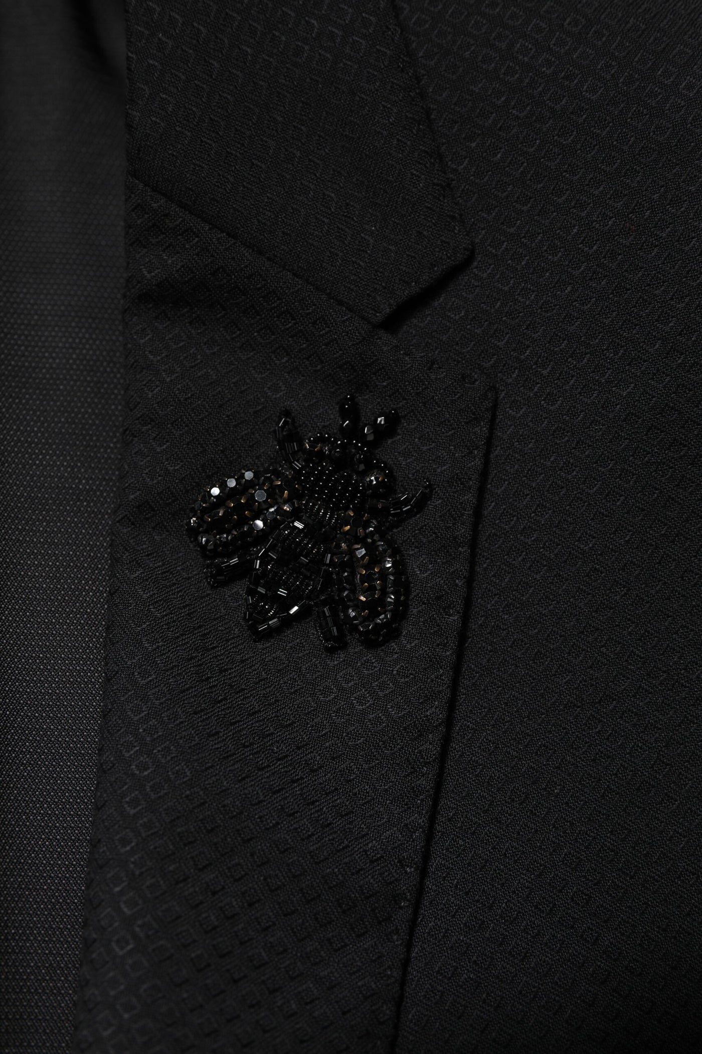 Dolce & Gabbana Schwarzer einreihiger 2-teiliger Anzug aus Wolle