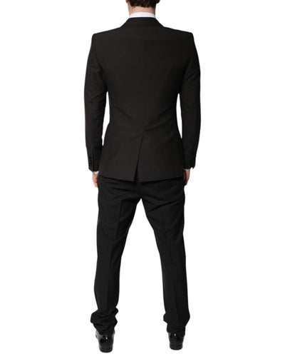 Dolce & Gabbana Schwarzer einreihiger formeller 3-teiliger Anzug