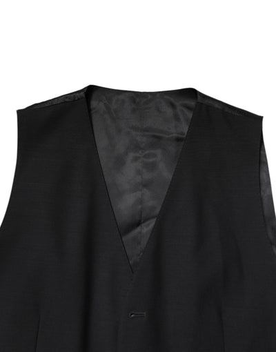 Dolce & Gabbana Schwarzer einreihiger formeller 3-teiliger Anzug