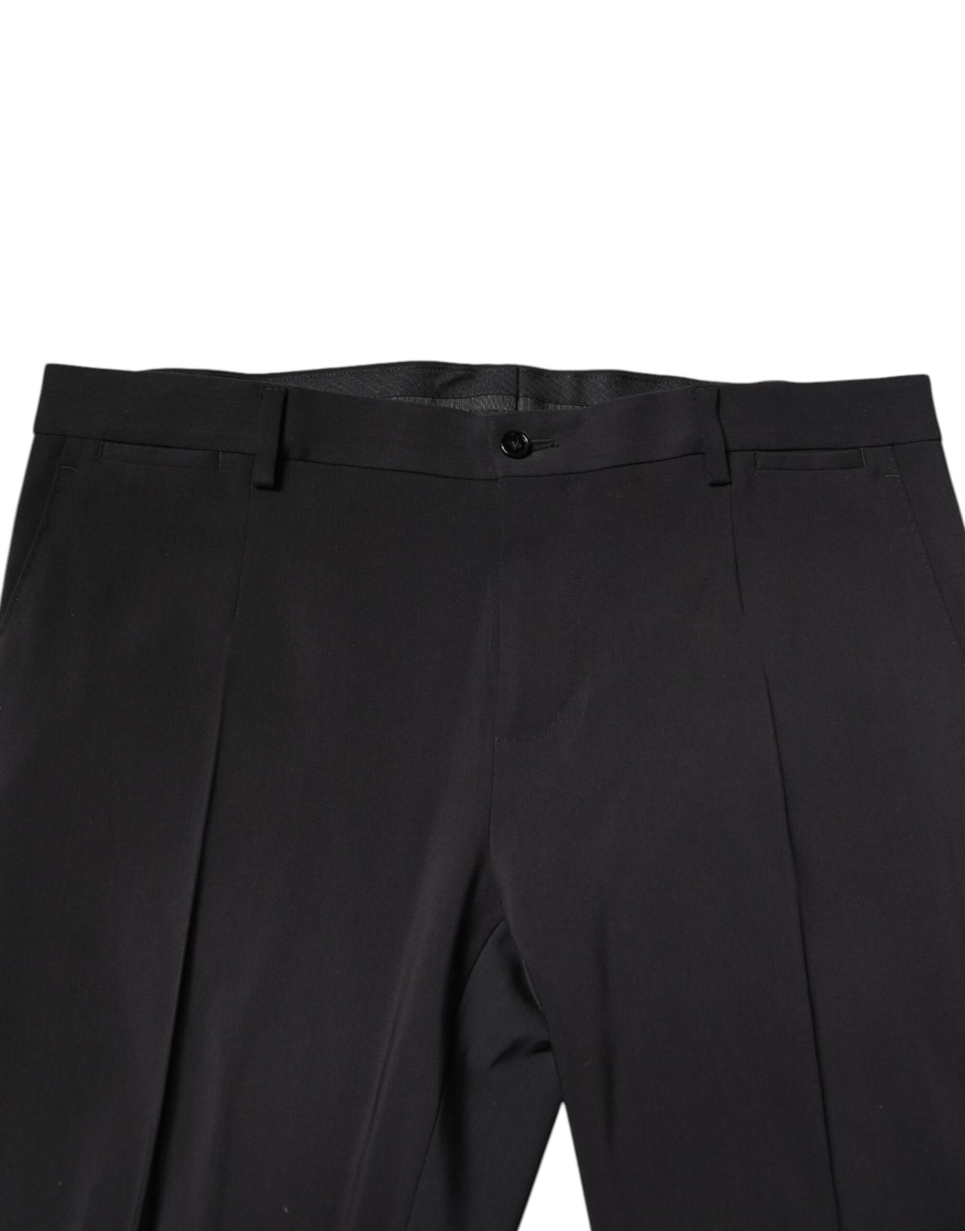 Dolce & Gabbana Schwarzer einreihiger 2-teiliger Anzug aus Wolle