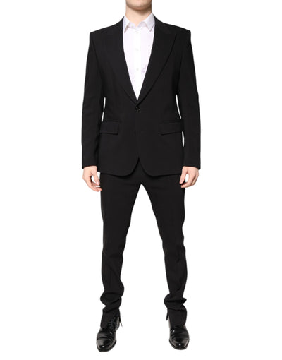 Dolce & Gabbana Multicolor Polyester Jacquard 2 Stück Anzug