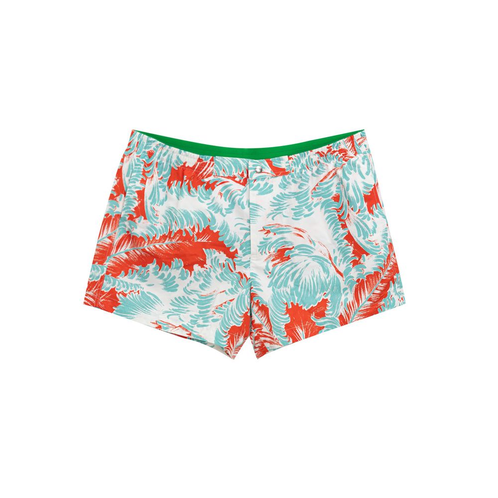Bottega Veneta Weiße Polyamid-Badeshorts