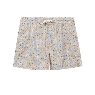 Canali Beigefarbene Polyester-Badeshorts