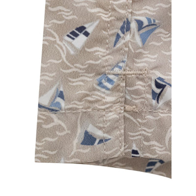Canali Beigefarbene Polyester-Badeshorts
