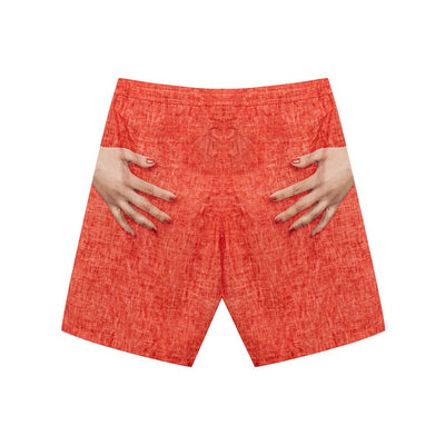 Isaia Rote Polyester-Badeshorts
