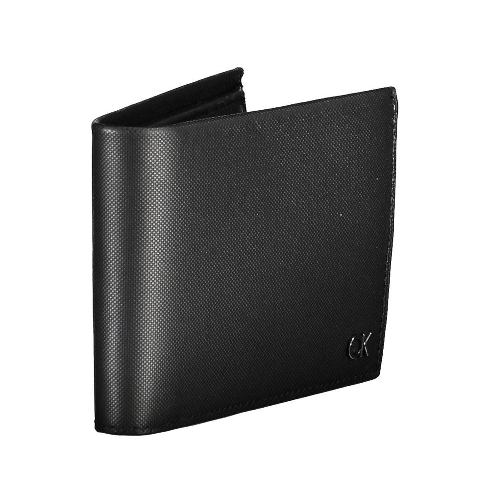 Calvin Klein Schwarzes Leder Herren Portemonnaie