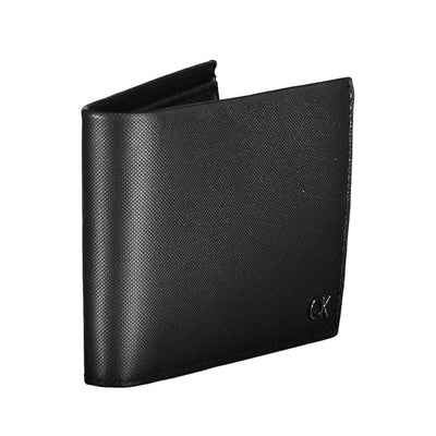 Calvin Klein Schwarzes Leder Herren Portemonnaie