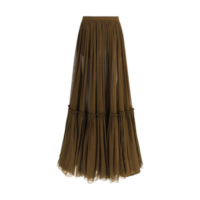 Saint Laurent Langer Rock mit Volants