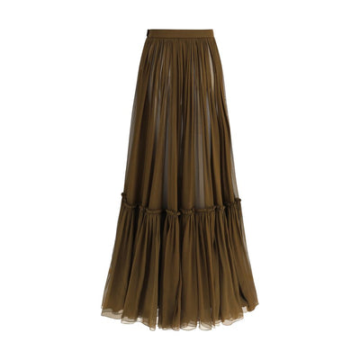 Saint Laurent Langer Rock mit Volants