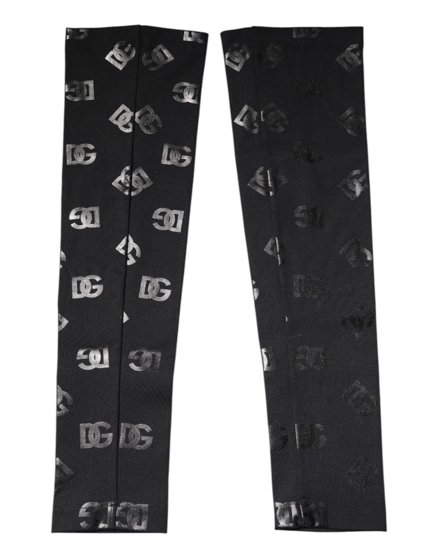 Dolce & Gabbana Schwarze DG-Logo-Monogramm-Wollstretch-Armstulpen