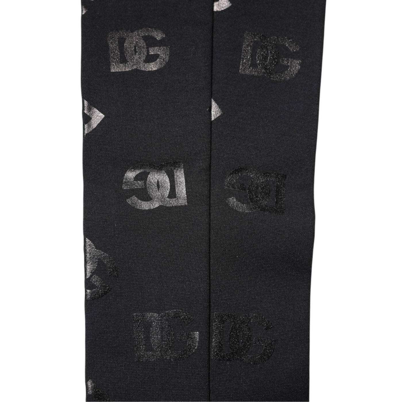 Dolce & Gabbana Schwarze DG-Logo-Monogramm-Wollstretch-Armstulpen