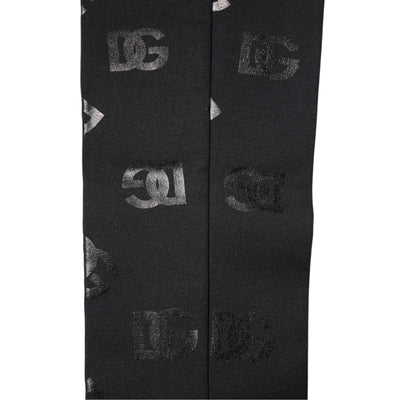 Dolce & Gabbana Schwarze DG-Logo-Monogramm-Wollstretch-Armstulpen