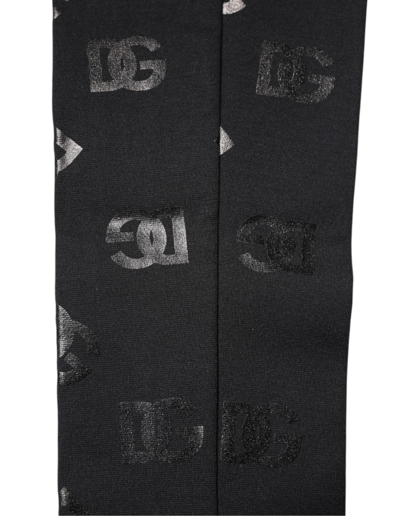 Dolce & Gabbana Schwarze DG-Logo-Monogramm-Wollstretch-Armstulpen
