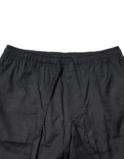 Dolce & Gabbana Schwarzer Baumwoll-Pyjama für Männer Schlafanzug