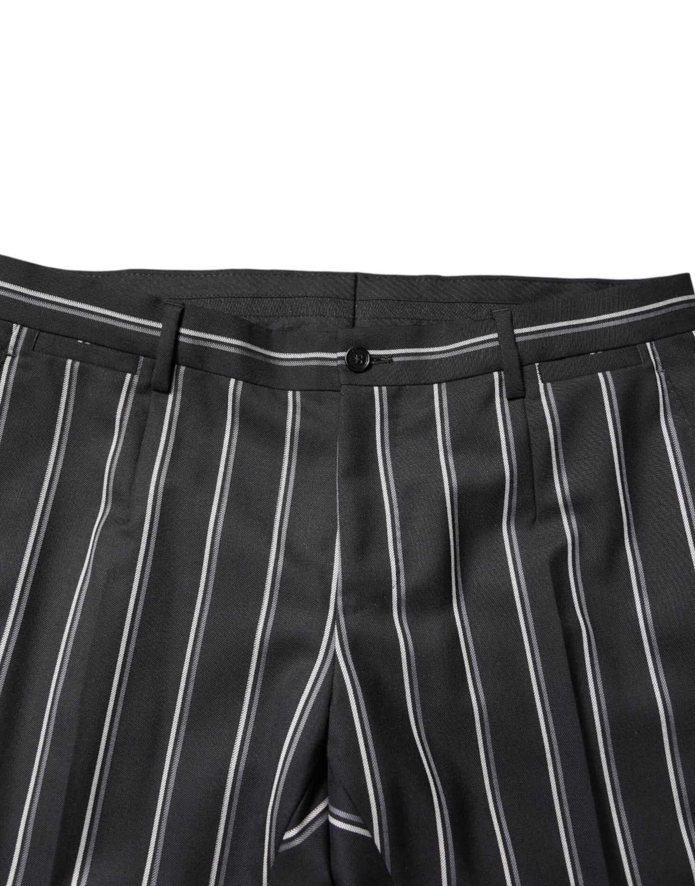 Dolce & Gabbana Schwarz gestreifter SICILIA Formal 2 Piece Anzug
