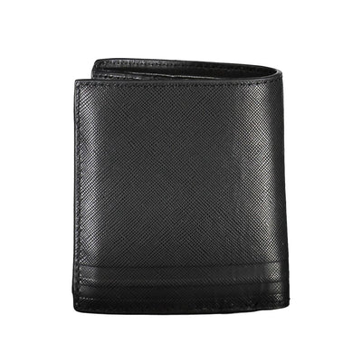 Tommy Hilfiger Schwarzes Leder Herren Portemonnaie