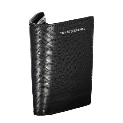 Tommy Hilfiger Schwarzes Leder Herren Portemonnaie
