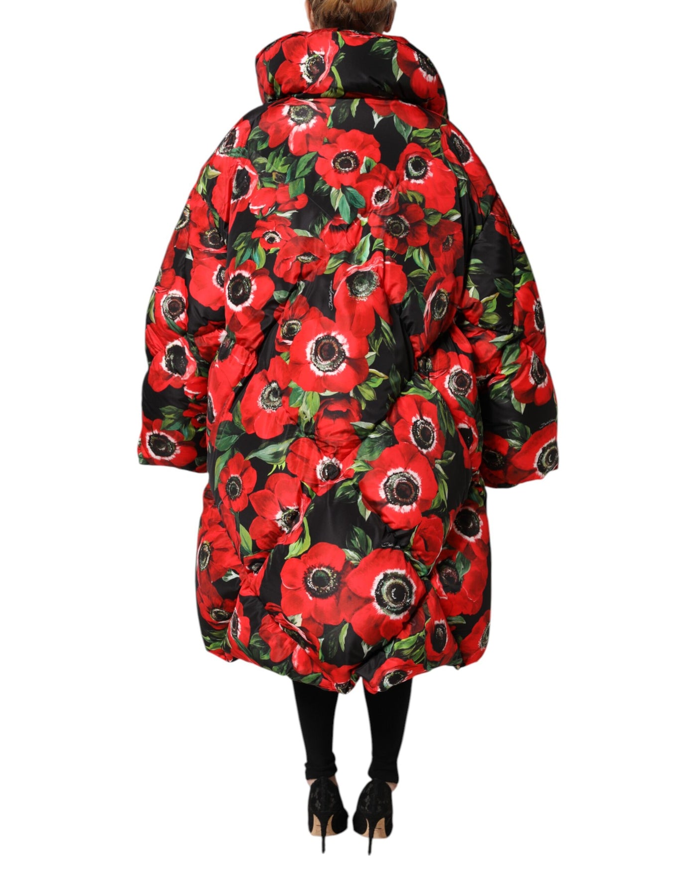 Dolce & Gabbana Gefütterte Jacke mit mehrfarbigem Blumenmuster und Reißverschluss