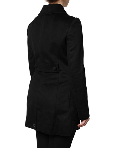 Dolce & Gabbana Schwarze Sartoria Italiano Blazer Jacke aus Wolle