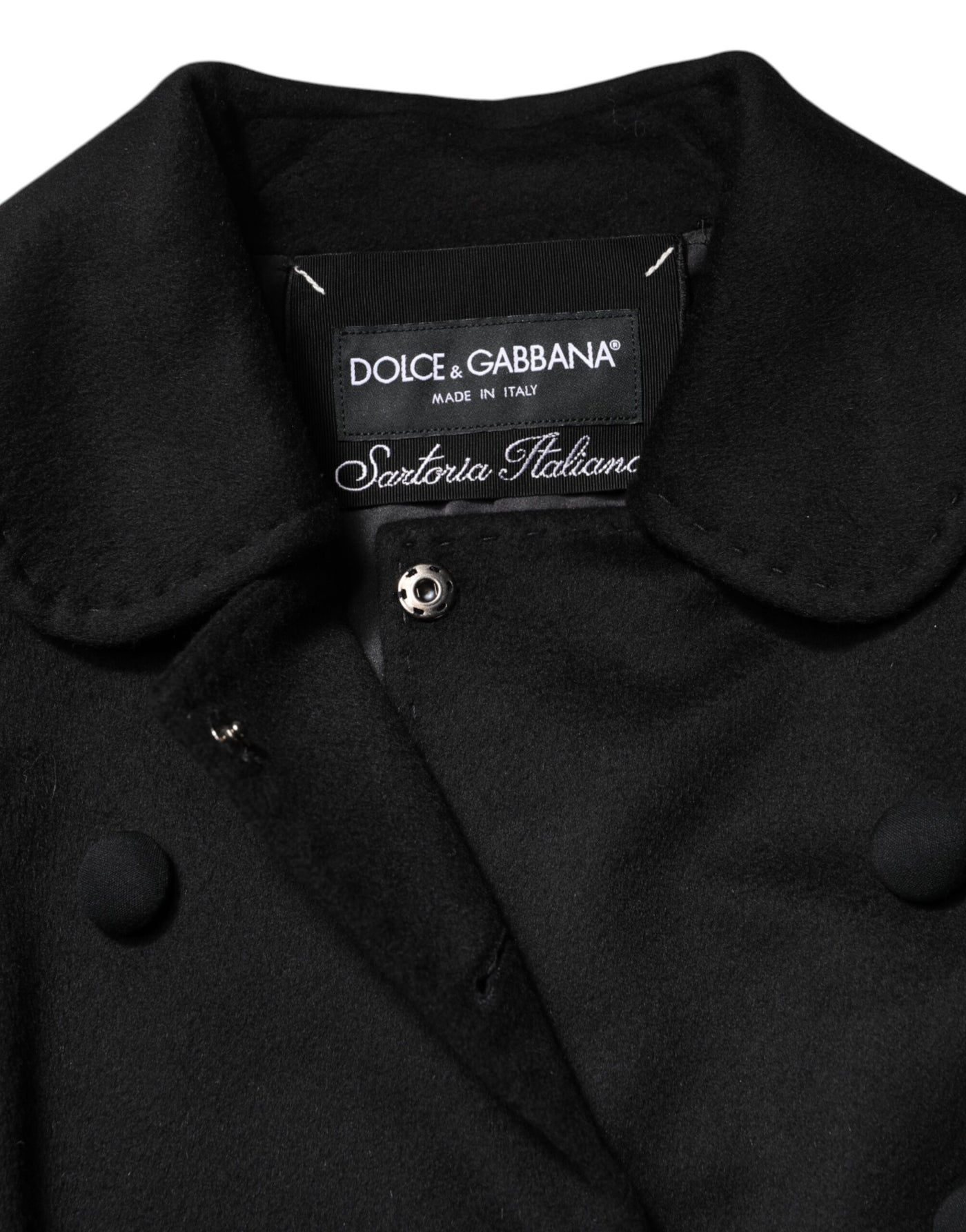 Dolce & Gabbana Schwarze Sartoria Italiano Blazer Jacke aus Wolle