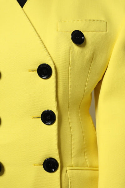 Dolce & Gabbana Gelber doppelreihiger Trenchcoat Jacke