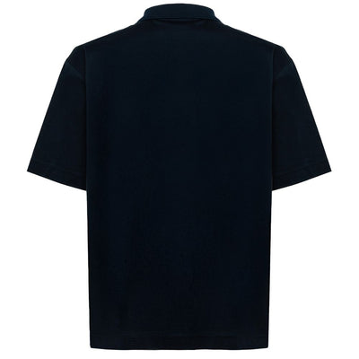 Alpha Studio Blaues Baumwoll-Poloshirt