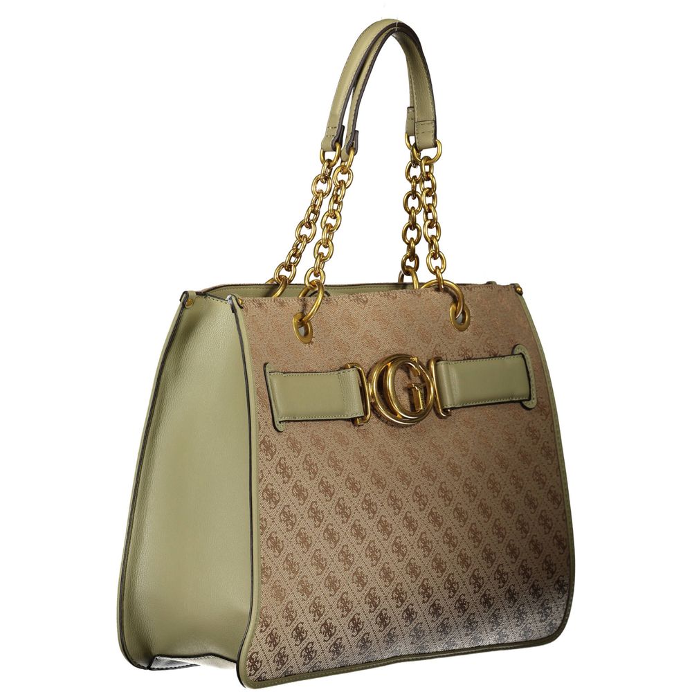 Guess Jeans Grün Polyester Frauen Handtasche