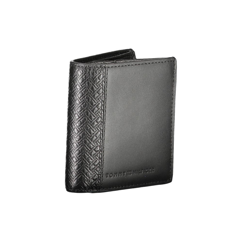 Tommy Hilfiger Schwarzes Leder Herren Portemonnaie