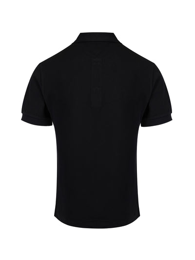 Burberry Schwarzes Polohemd mit Kragen aus Baumwolle