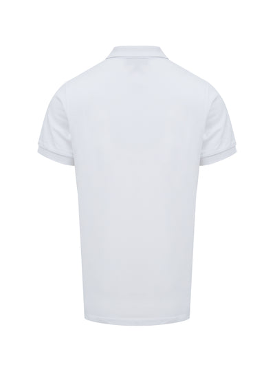 Burberry Weißes Polohemd mit Kragen aus Baumwolle