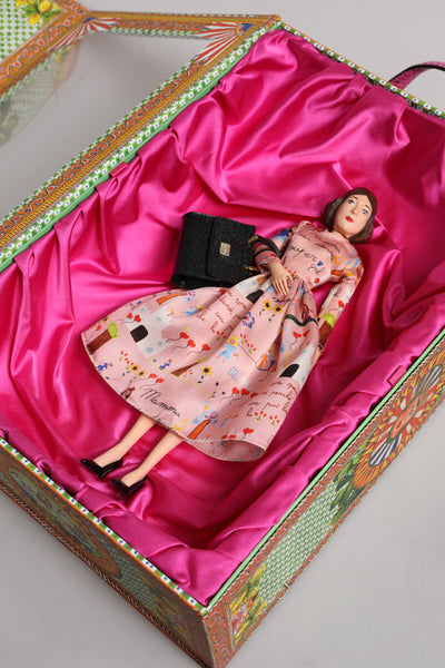 Dolce & Gabbana Rosa Kleid Keramik Porzellan Mode Leder Sizilien Puppen