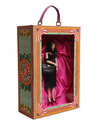 Dolce & Gabbana Schwarzes Kleid Keramik Porzellan Mode Leder Sizilien Puppen