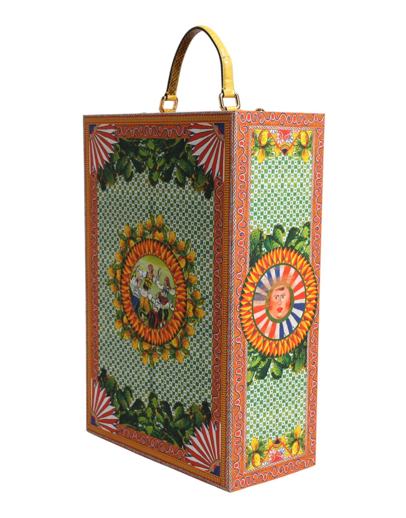 Dolce & Gabbana Rotes Kleid Keramik Porzellan Mode Box Leder Sizilien Puppen