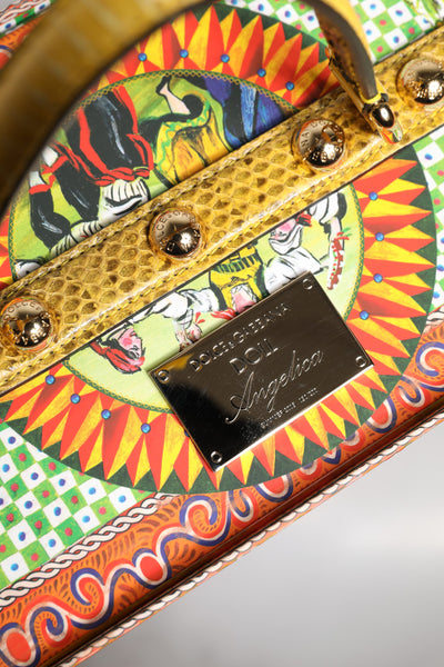 Dolce & Gabbana Rotes Kleid Keramik Porzellan Mode Box Leder Sizilien Puppen