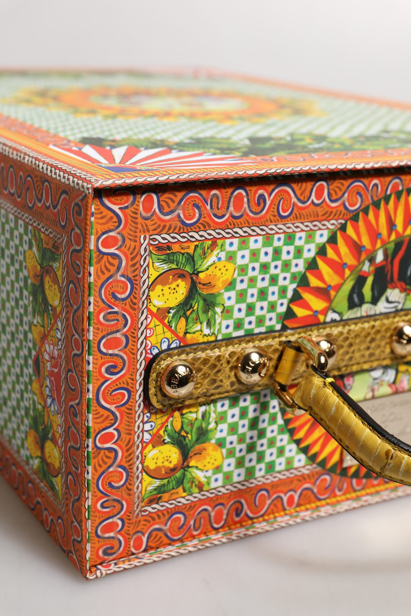 Dolce & Gabbana Rotes Kleid Keramik Porzellan Mode Box Leder Sizilien Puppen