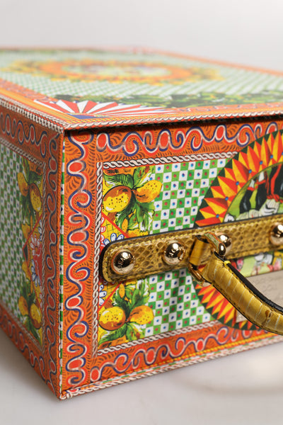 Dolce & Gabbana Rotes Kleid Keramik Porzellan Mode Box Leder Sizilien Puppen