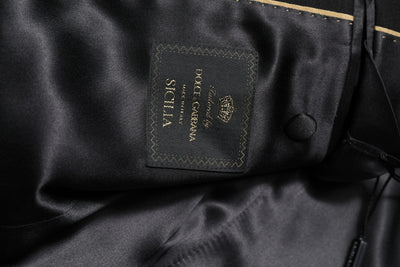 Dolce & Gabbana Schwarzer SICILIA CrystalEmbellished Mantel Blazer