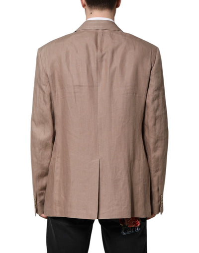 Dolce & Gabbana Beige TAORMINA Einreihiger Mantel Blazer