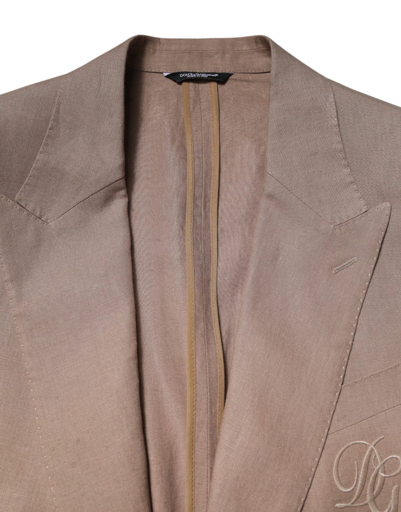 Dolce & Gabbana Beige TAORMINA Einreihiger Mantel Blazer