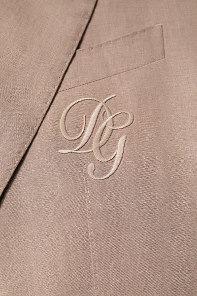 Dolce & Gabbana Beige TAORMINA Einreihiger Mantel Blazer