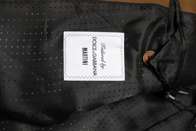 Dolce & Gabbana Brauner MARTINI Einreihiger Mantel Blazer