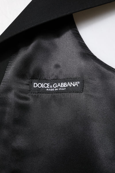 Dolce & Gabbana Schwarze Wollweste Kleid Formelle Weste