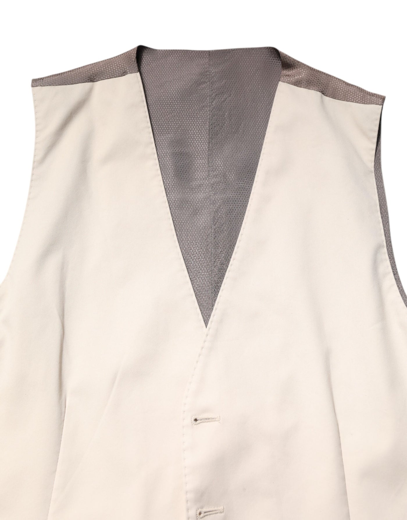Dolce & Gabbana Beige Grau Kleid Männer Formelle Weste Weste