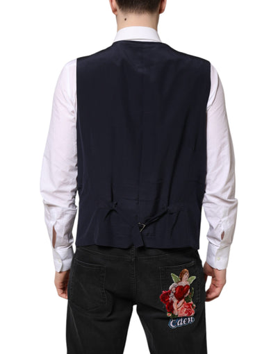 Dolce & Gabbana Schwarze Wollweste Kleid Formelle Weste