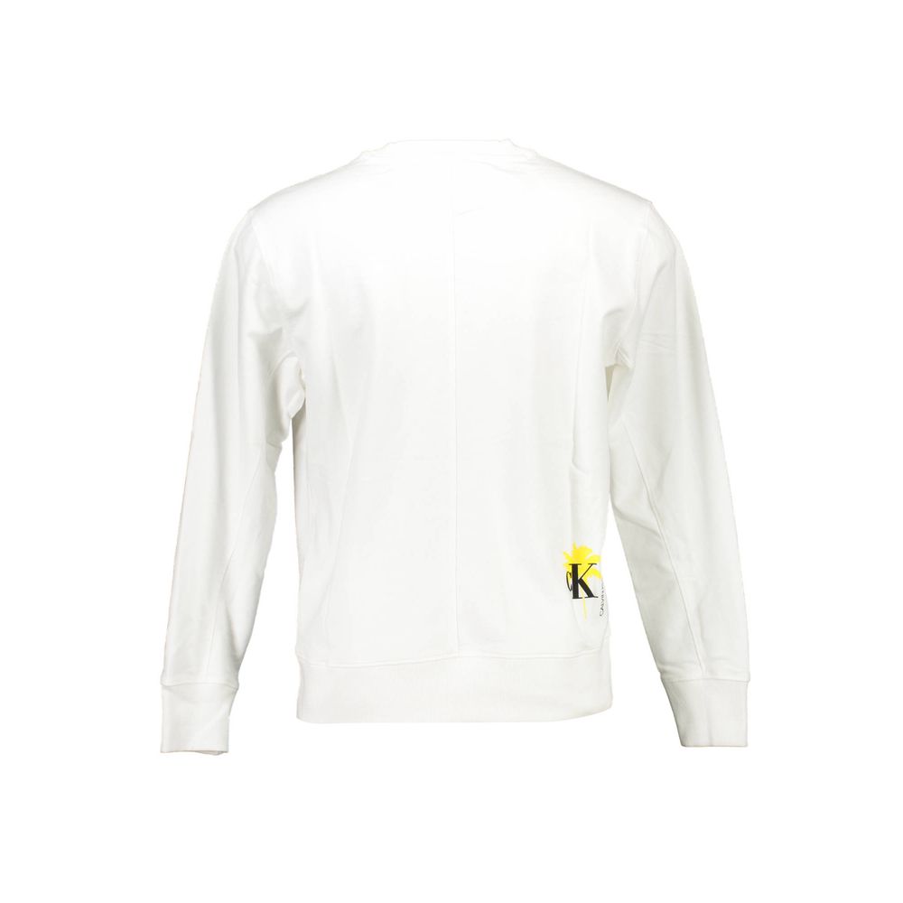 Calvin Klein Weißes Unisex-Sweatshirt aus Baumwolle