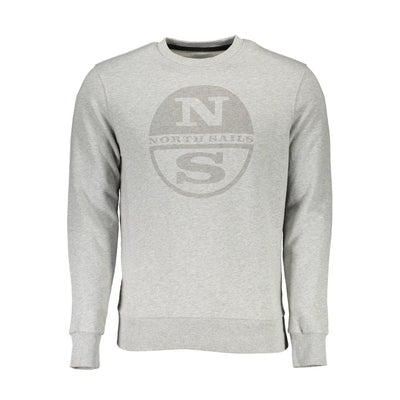 North Sails Graues Baumwoll-Unisex-Sweatshirt