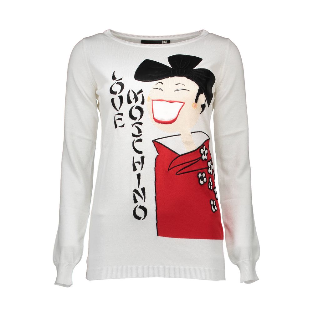 Love Moschino Weiß Andere Fasern Frauen Pullover