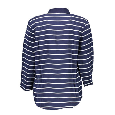 Gant Blaues Viskose-Poloshirt für Frauen