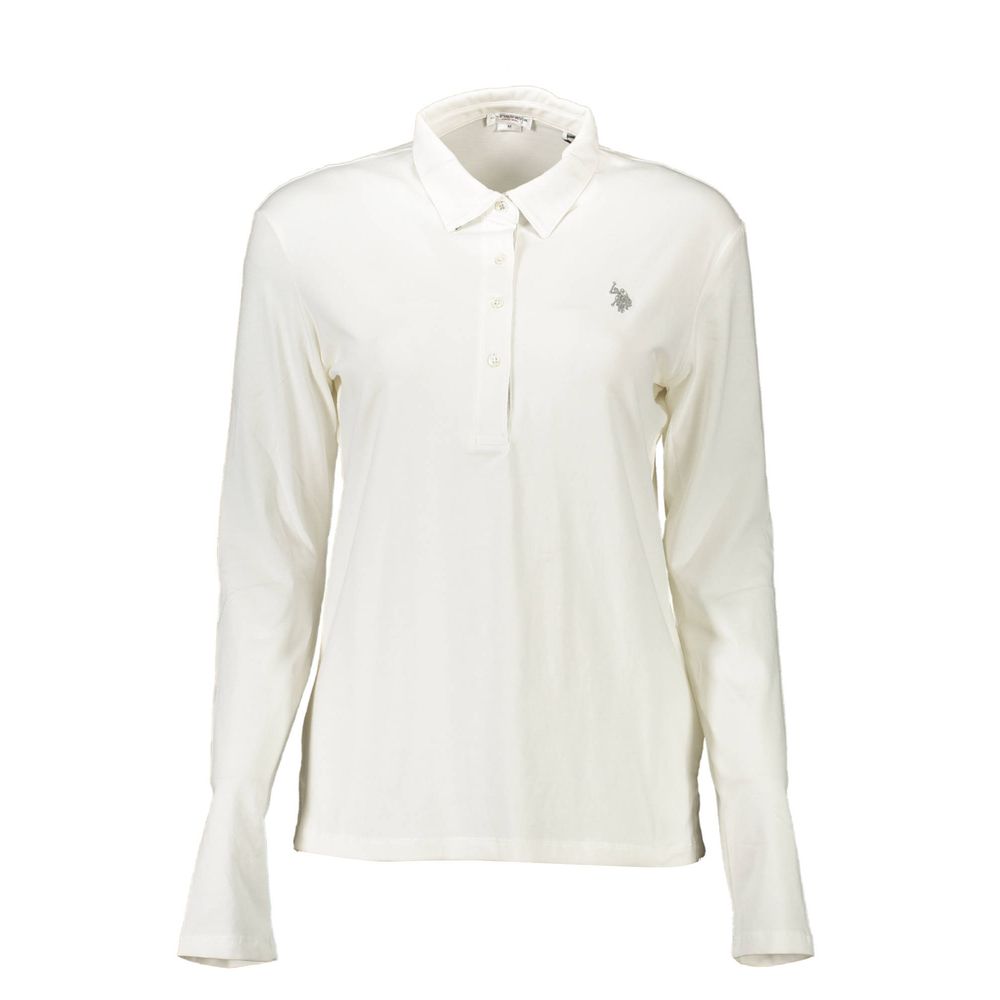 U.S. POLO ASSN. Weißes Baumwoll-Poloshirt für Frauen